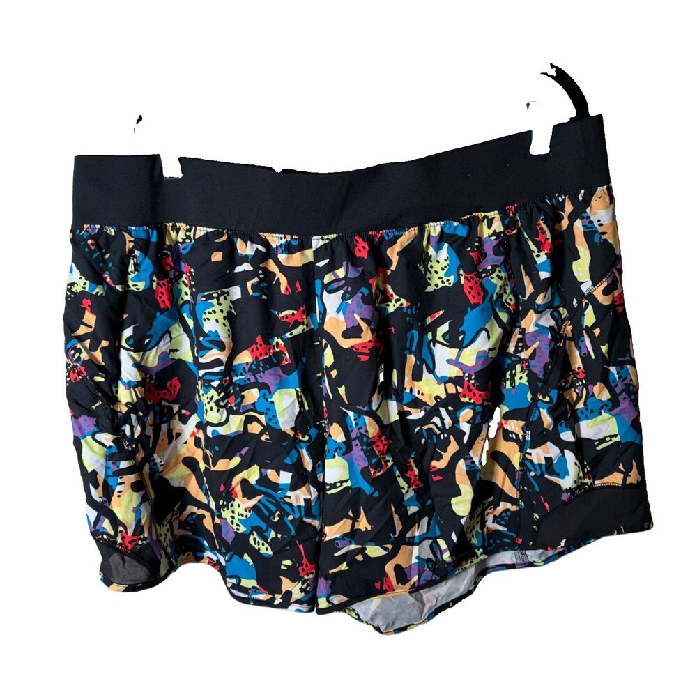Tek Gear Workout Gear Shorts Women's 2X Colorful Printed Athletic Active